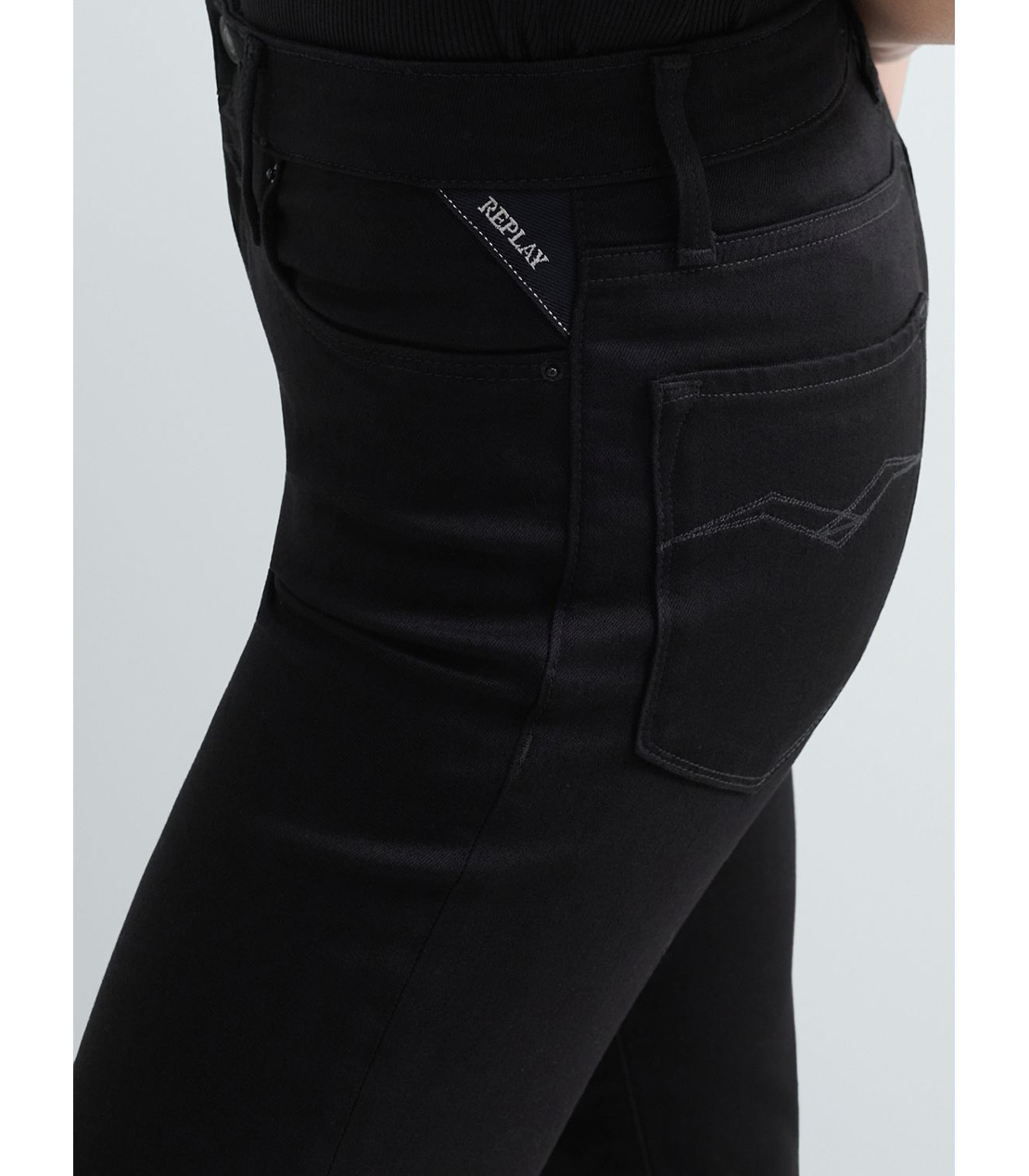 ストレート ZOLIE スーパーストレッチブラックデニム 詳細画像 ブラック 6